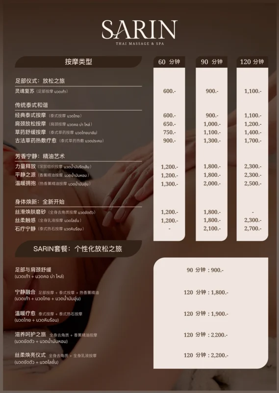 packeage thai massage