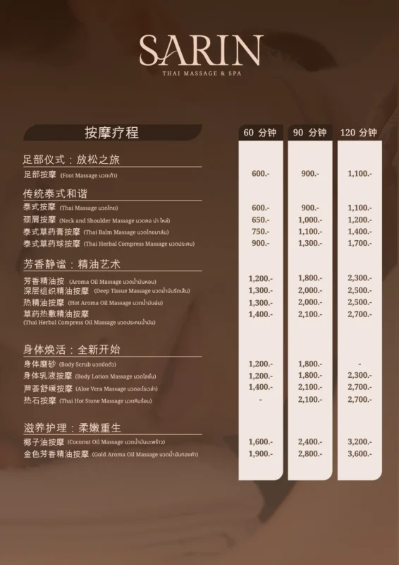 泰式按摩和休閒店